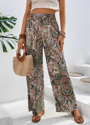 Printed Wide Leg Pants - MimiStylez