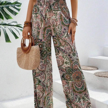 Printed Wide Leg Pants - MimiStylez