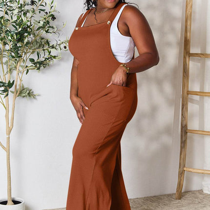 Double Take Full Size Wide Strap Overall with Pockets - MimiStylez