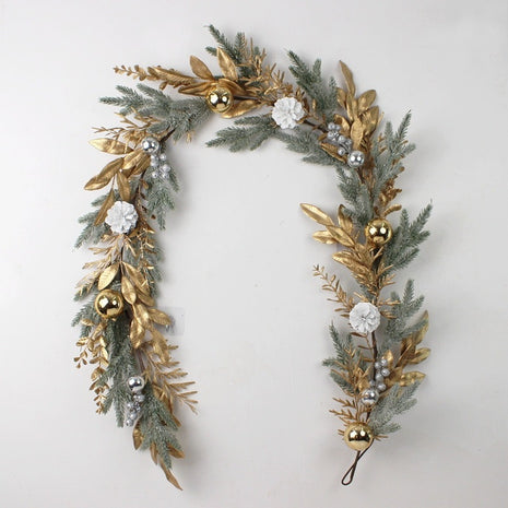 Golden Christmas Swag, Wreath, Garland Decorations