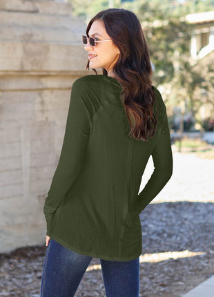 Basic Bae Full Size Round Neck Long Sleeve T-Shirt - MimiStylez