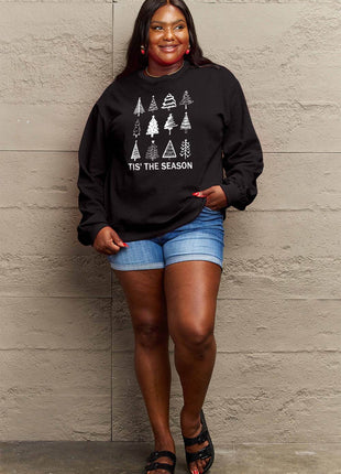 Simply Love Full Size Christmas Tree Graphic Sweatshirt - MimiStylez