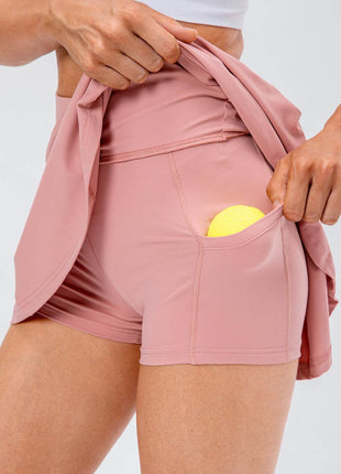 High Waist Pleated Active Skirt - MimiStylez