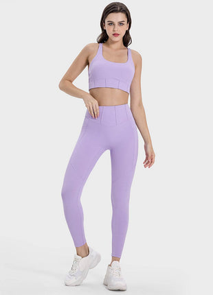 Square Neck Wide Strap Active Tank - MimiStylez