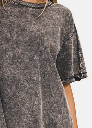 Zenana Round Neck Dropped Shoulder Blouse - MimiStylez