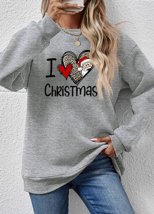 CHRISTMAS Graphic Round Neck Sweatshirt - MimiStylez