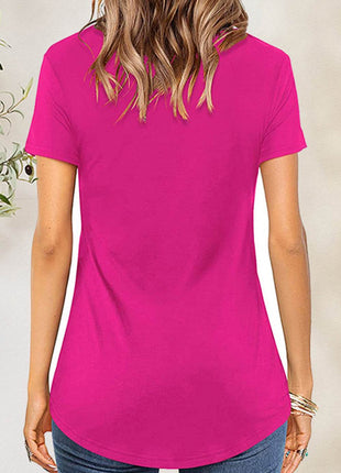 Crisscross Short Sleeve T-Shirt - MimiStylez