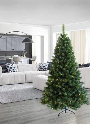 6FT Pre Lit Christmas Tree - 300 LED Lights, 1000 Branch Tips With Foldable Stand