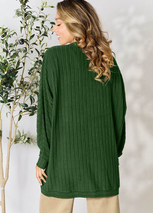 Basic Bae Full Size Ribbed Cocoon Cardigan - MimiStylez