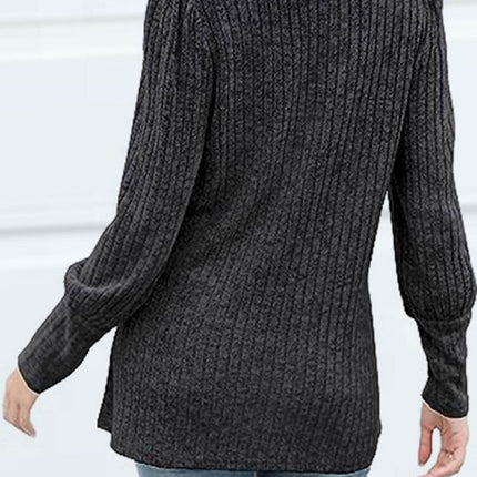 Decorative Button Square Neck Top - MimiStylez