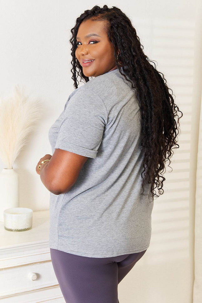 Simply Love Heart Graphic Cuffed Short Sleeve T-Shirt - MimiStylez