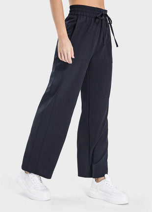 Drawstring Pocketed Active Pants - MimiStylez