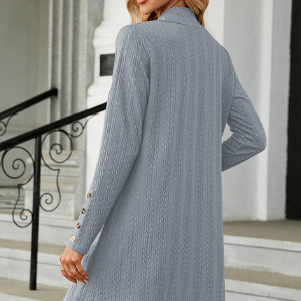 Open Front Long Sleeve Cardigan - MimiStylez