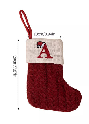 Cable - Knit Contrast Christmas Stockings - MimiStylez