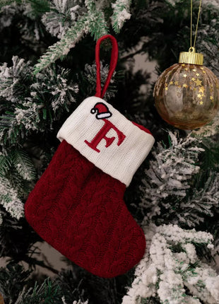 Cable - Knit Contrast Christmas Stockings - MimiStylez