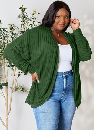 Basic Bae Full Size Ribbed Cocoon Cardigan - MimiStylez