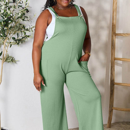 Double Take Full Size Wide Strap Overall with Pockets - MimiStylez