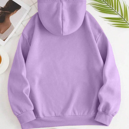 Drawstring Dropped Shoulder Hoodie - MimiStylez