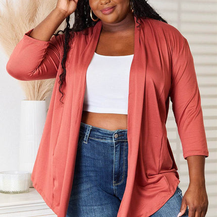 Culture Code Full Size Open Front Cardigan - MimiStylez