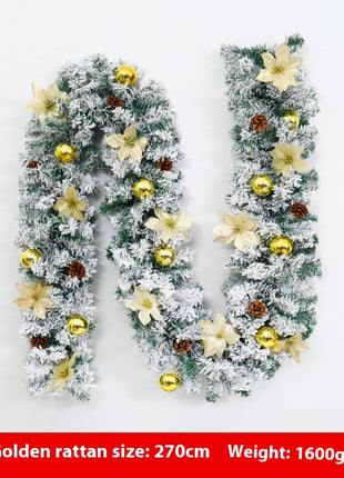 8FT Flocked Christmas Garland