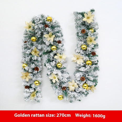 8FT Flocked Christmas Garland