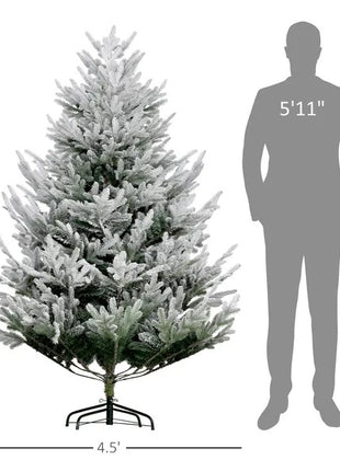 6FT Pine Christmas Tree With 795 Realistic Branches, Steel Base, Auto Open