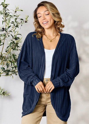 Basic Bae Full Size Ribbed Cocoon Cardigan - MimiStylez