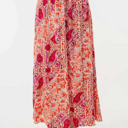 White Birch Full Size High Waisted Floral Woven Skirt - MimiStylez
