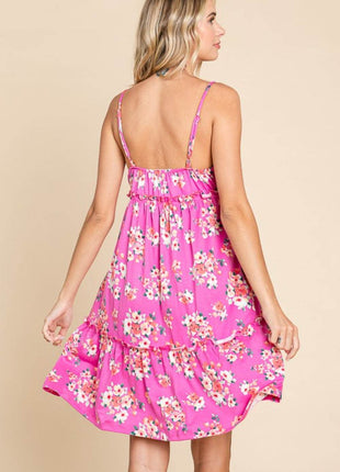 Culture Code Full Size Floral Ruffled Cami Dress - MimiStylez