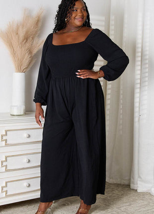 Double Take Square Neck Jumpsuit with Pockets - MimiStylez