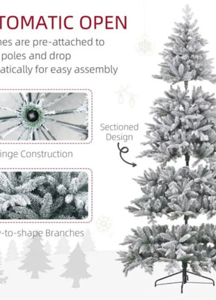 8FT Flocked Christmas Tree