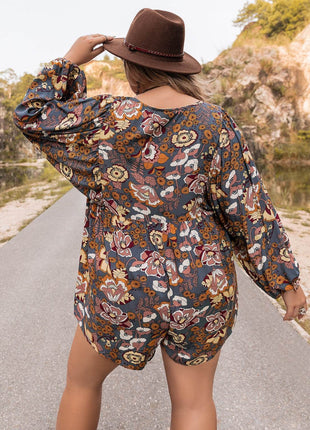 Plus Size Long Sleeve Romper - MimiStylez