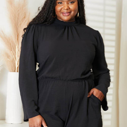 Culture Code Full Size Open Back Romper with Pockets - MimiStylez