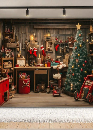 Christmas Backdrop Xmas Tree Fireplace Christmas Background - MimiStylez