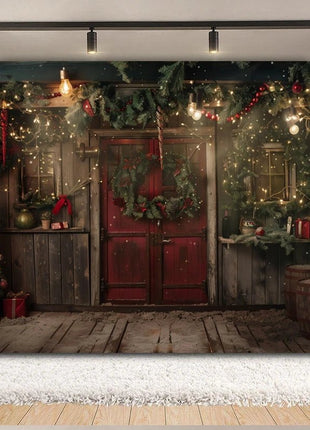 Christmas Backdrop Xmas Tree Fireplace Christmas Background - MimiStylez