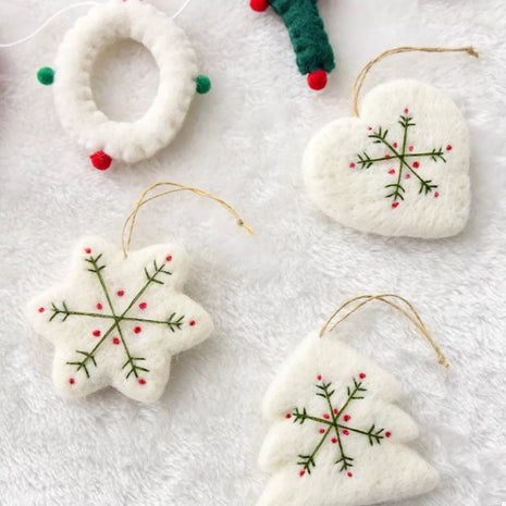 Christmas Felt Snowflake Ornament - MimiStylez