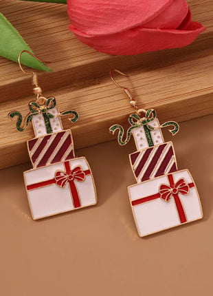Christmas Gift Box Dangle Earrings - MimiStylez