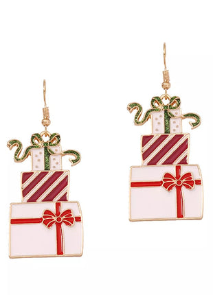 Christmas Gift Box Dangle Earrings - MimiStylez