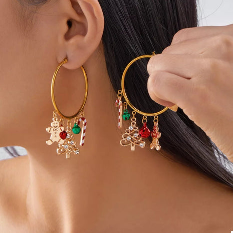 Christmas Theme Hoop Earrings - MimiStylez