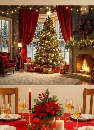 Christmas Tree Backdrop Merry Christmas Decorations Backdrop - MimiStylez