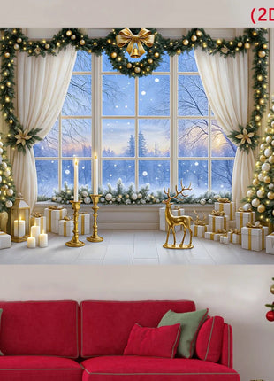 Christmas Tree Backdrop Merry Christmas Decorations Backdrop - MimiStylez