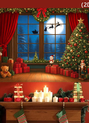 Christmas Tree Backdrop Merry Christmas Decorations Backdrop - MimiStylez