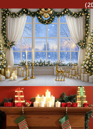 Christmas Tree Backdrop Merry Christmas Decorations Backdrop - MimiStylez