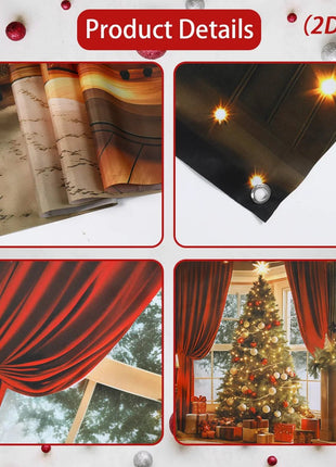 Christmas Tree Backdrop Merry Christmas Decorations Backdrop - MimiStylez