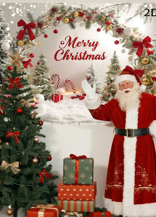 Christmas Tree Backdrop Merry Christmas Decorations Backdrop - MimiStylez