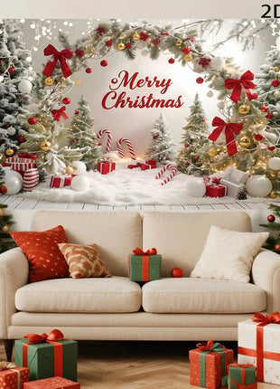 Christmas Tree Backdrop Merry Christmas Decorations Backdrop - MimiStylez