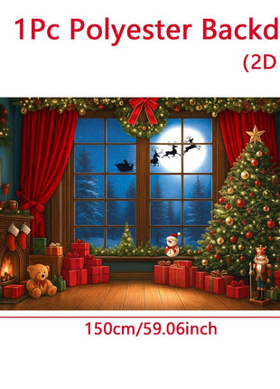 Christmas Tree Backdrop Merry Christmas Decorations Backdrop - MimiStylez