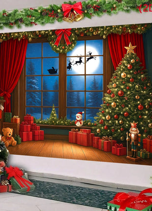 Christmas Tree Backdrop Merry Christmas Decorations Backdrop - MimiStylez