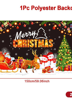 Christmas Tree Backdrop Merry Christmas Decorations Backdrop - MimiStylez