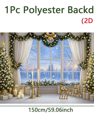 Christmas Tree Backdrop Merry Christmas Decorations Backdrop - MimiStylez